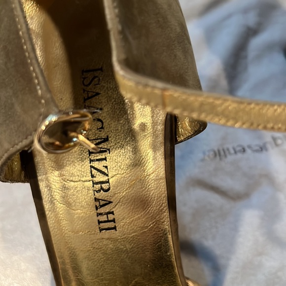 Isaac mizrahi ankle strap olive suede with two inch heel - Picture 3 of 5